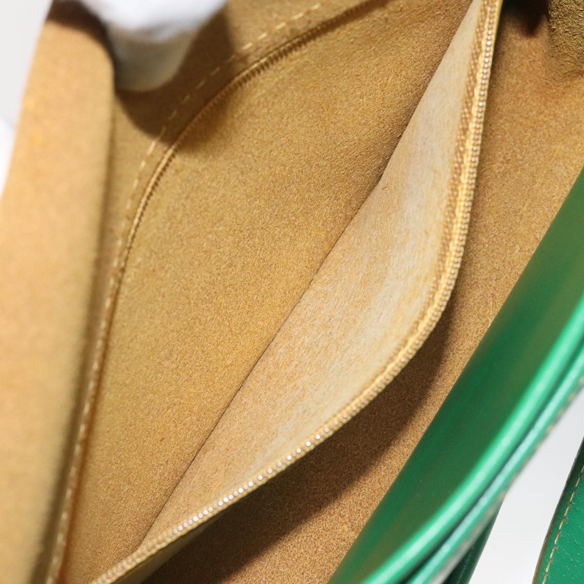 FENDI Shoulder Bag Leather Green 112850