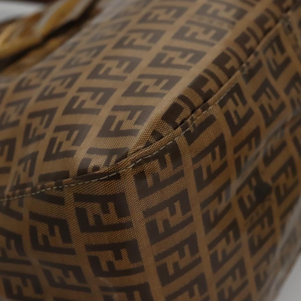 FENDI Zucca Canvas Mamma Baguette Shoulder Bag Enamel Brown 113094