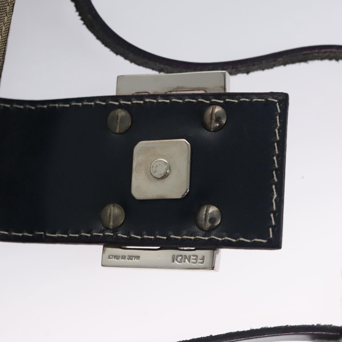 FENDI Zucchino Canvas Hand Bag Navy 113285