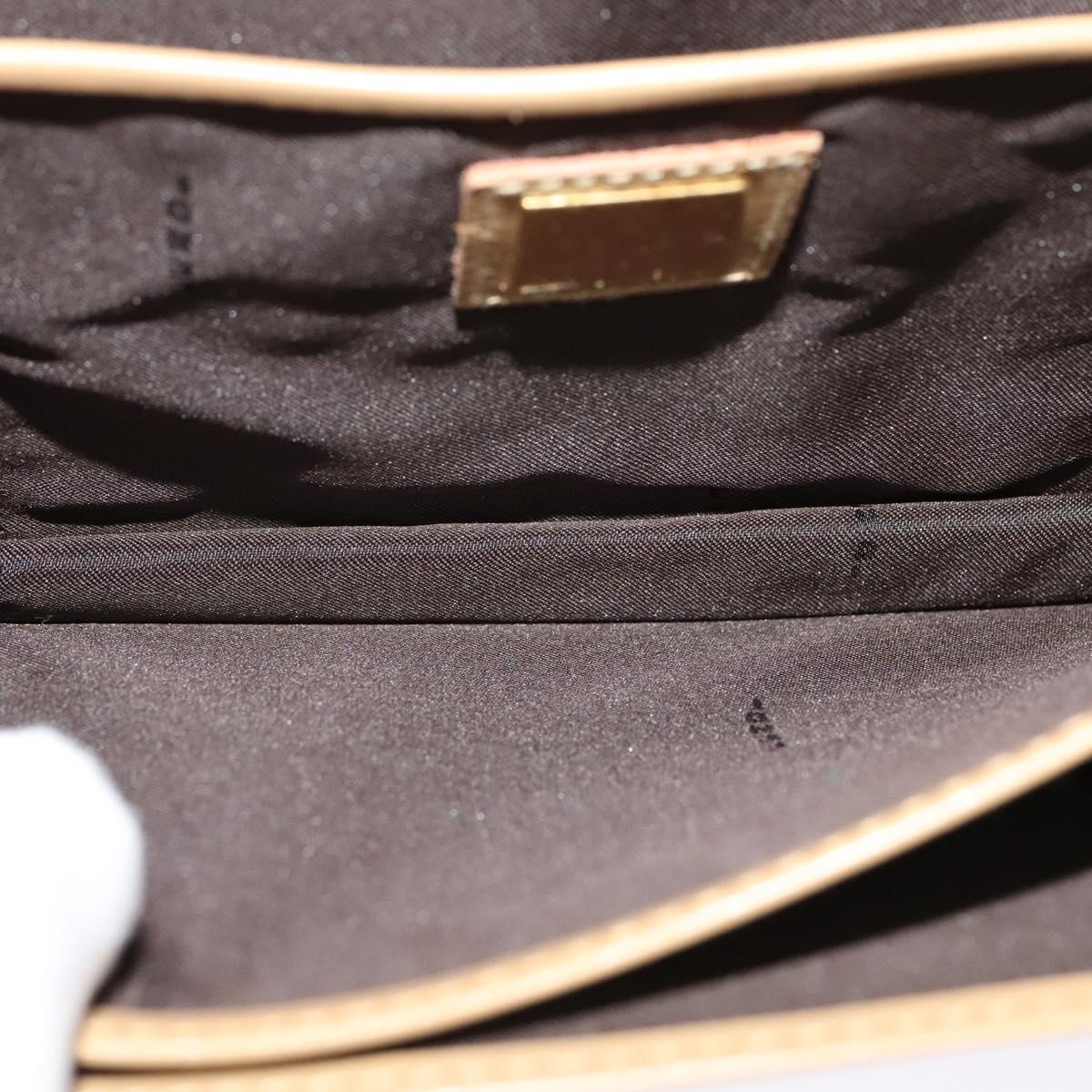 FENDI Shoulder Bag Leather Gold 113748A