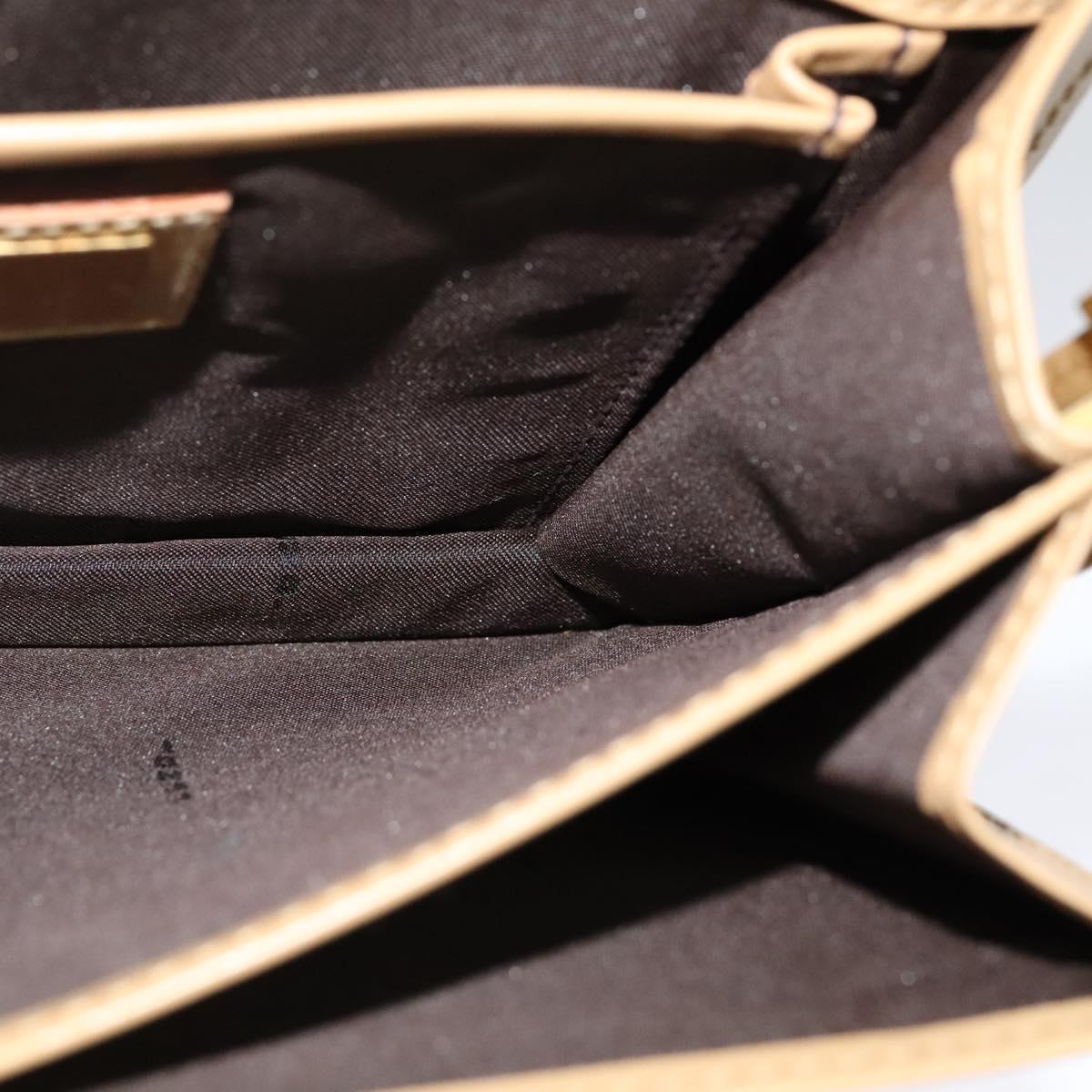 FENDI Shoulder Bag Leather Gold 113748A