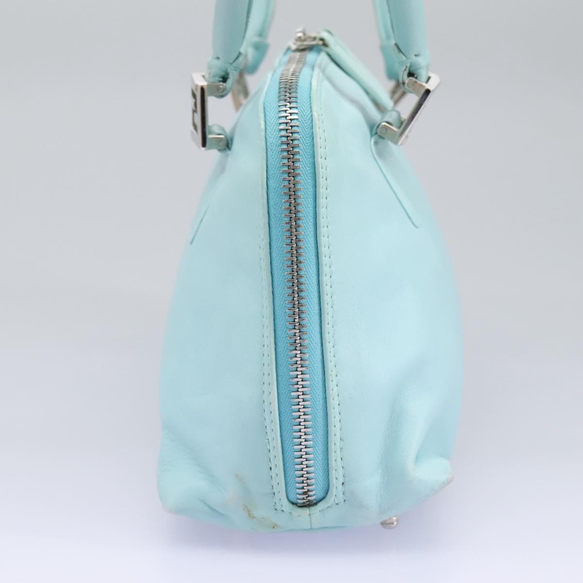 FENDI Shoulder Bag Leather Turquoise Blue 114259