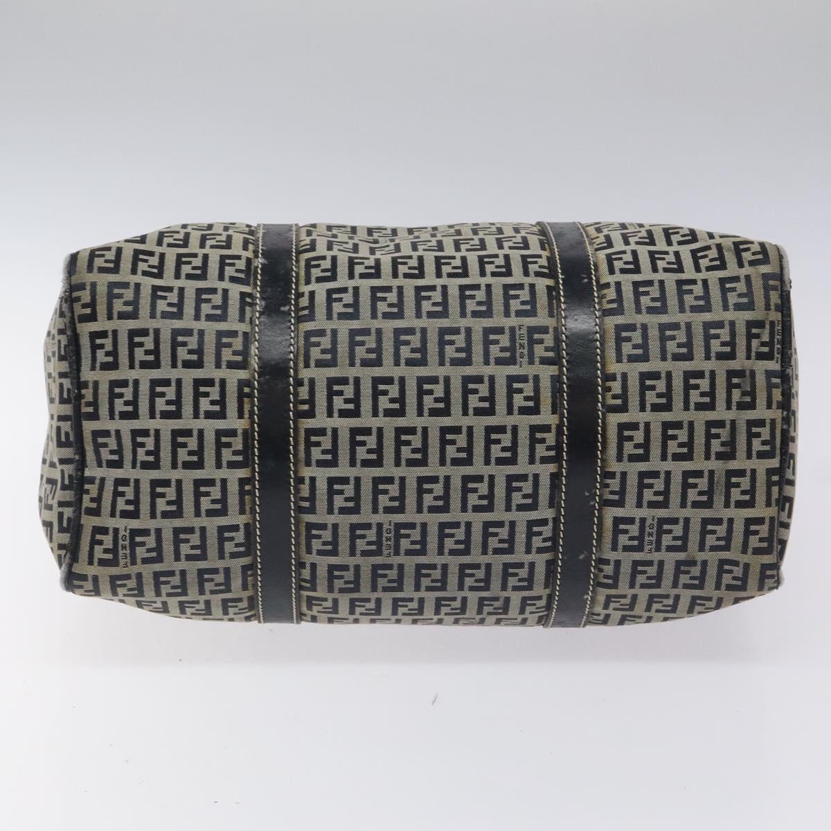 FENDI Zucchino Canvas Hand Bag Navy 114454