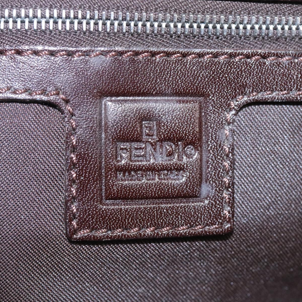 FENDI Zucca Canvas Mamma Baguette Shoulder Bag Brown Black 114484