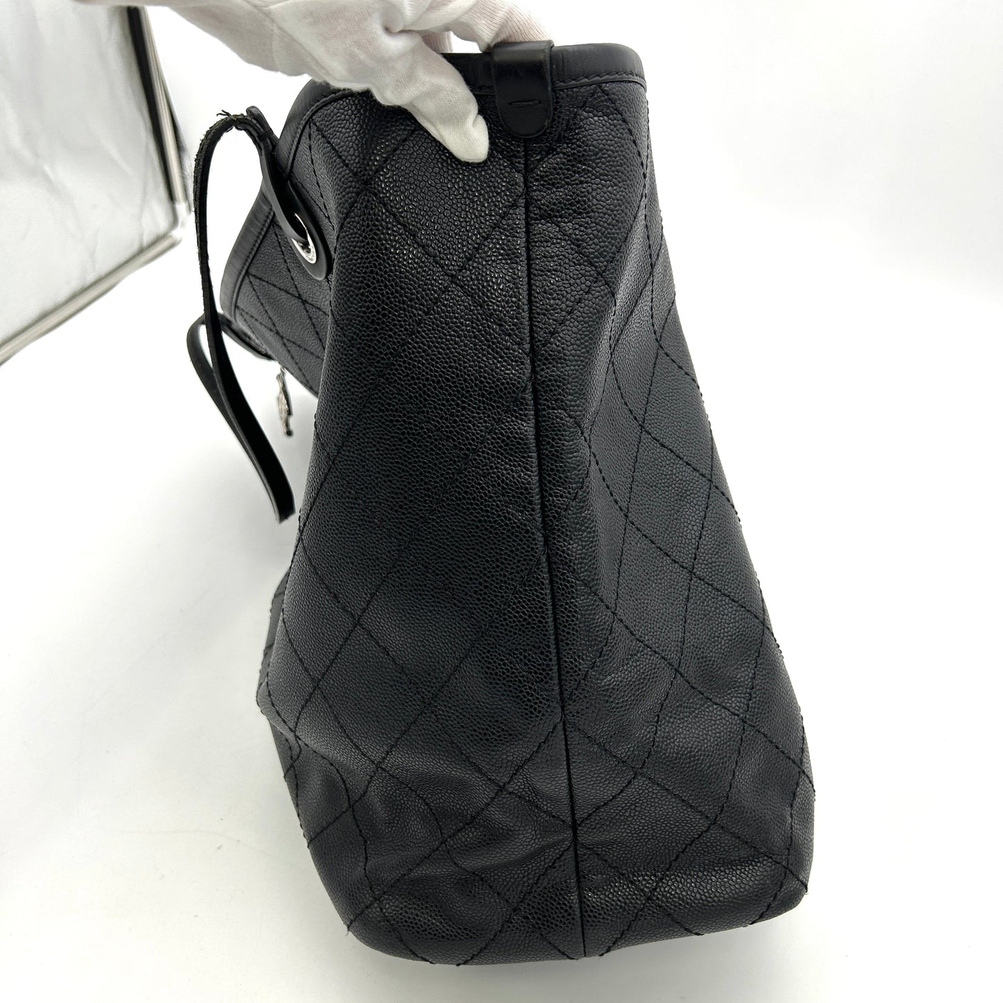 Chanel Grained Calfskin Large Shopping Fever Tote Black LA26298