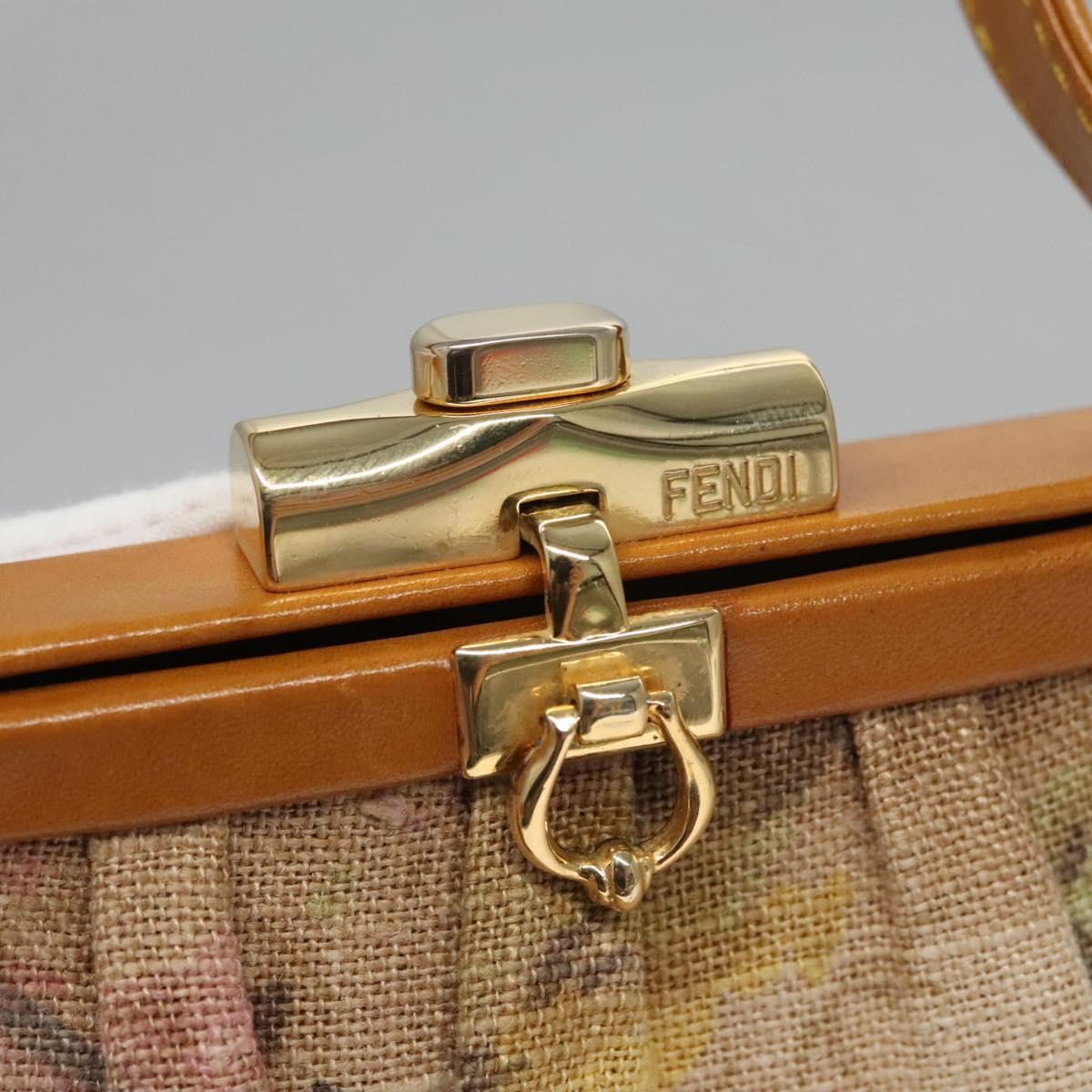 FENDI Shoulder Bag Canvas Beige 115319