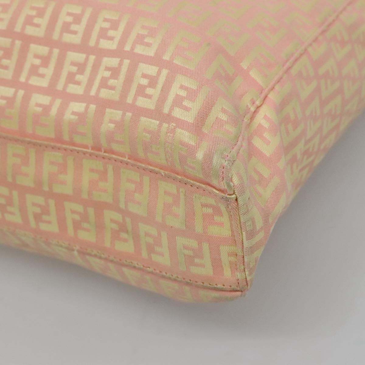 FENDI Zucchino Canvas Tote Bag Pink 115728