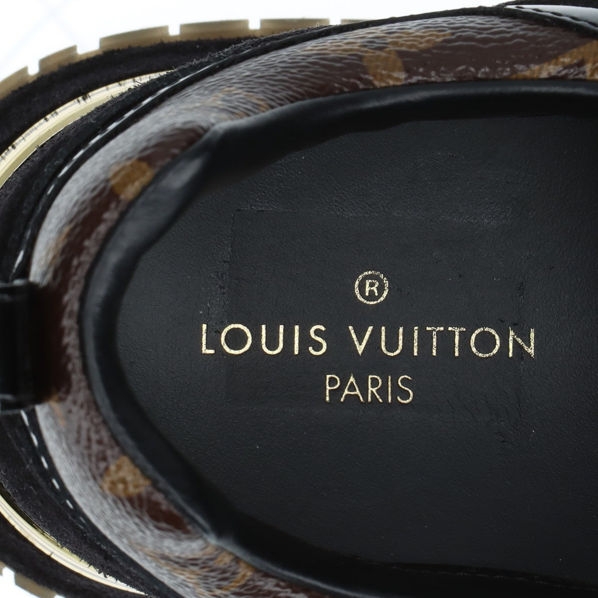 Louis Vuitton Runwayline 18 Years MeshLeather Trainers 37.5  BlackÃ—Brown CL0188 Monogram  Bag