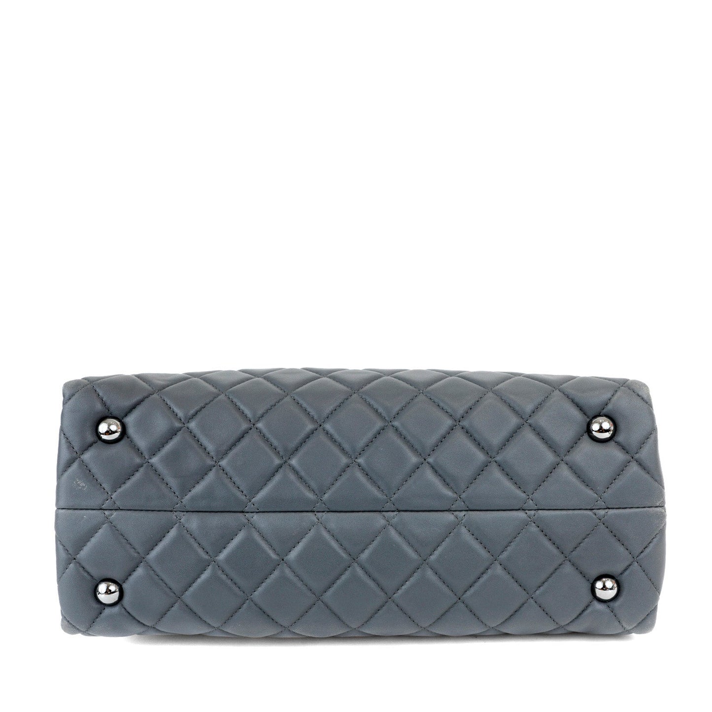 Chanel Graphite Lambskin Small Tote w/ Silver Hardware