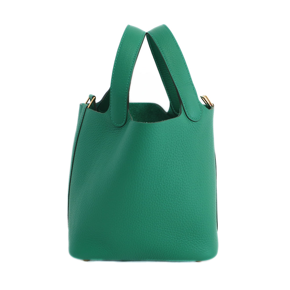 HERMES Hermes Picotin Lock PM Handbag BÃƒÂ¥Ã‹â€ Ã‚Â» 2023 Made around Vertigo G  Green clemence  New Unused]  Vertigo Quality Woodwear