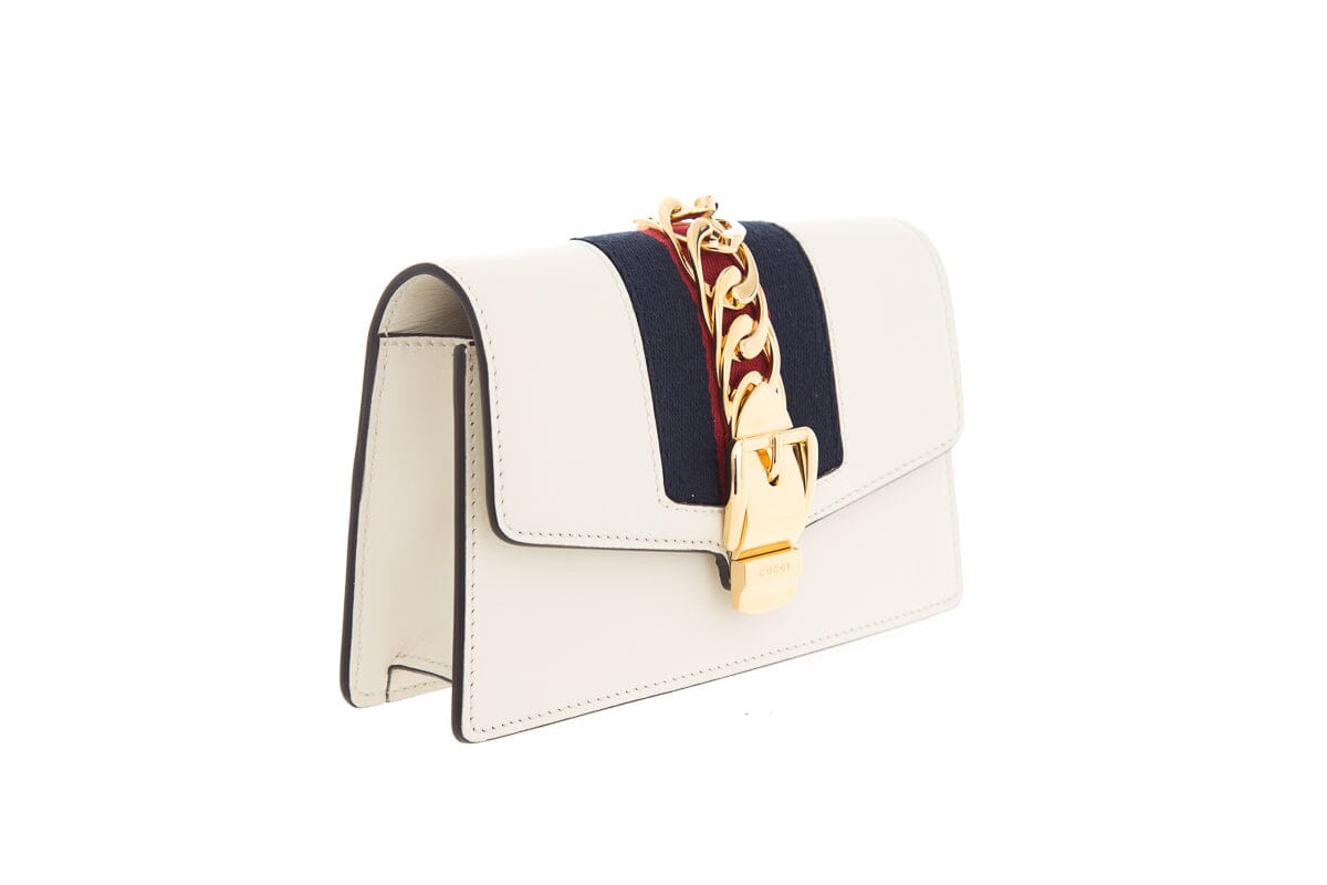 Gucci Cream Sylvie Super Mini Handbag