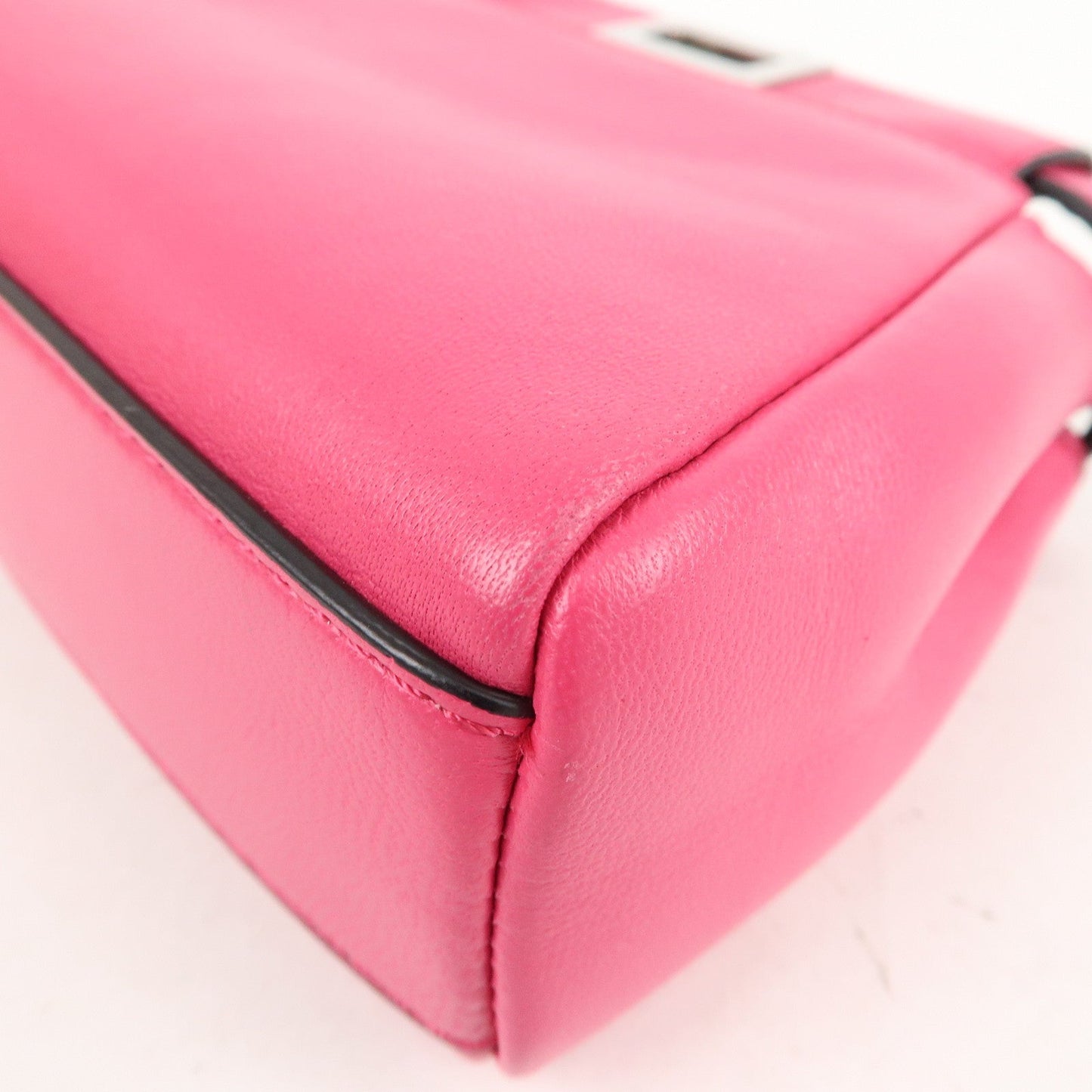 FENDI Leather Micro Peekaboo 2Way Bag Hand Bag Pink 8M0355