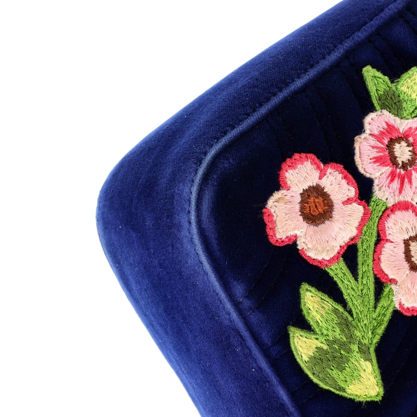GG Marmont Flap Bag Embroidered Matelasse Velvet Small
