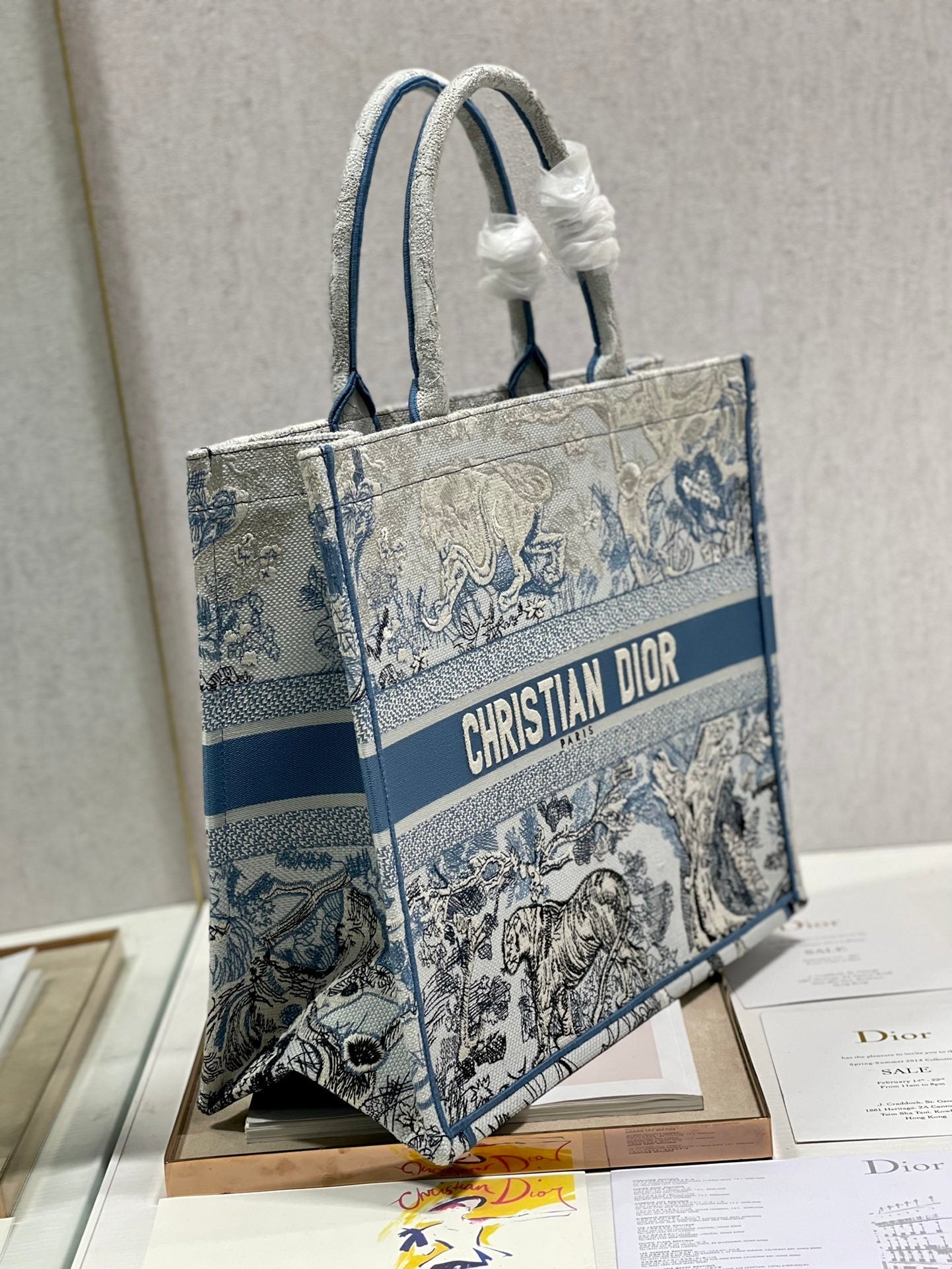 GLAMI Large Book Tote Bag Blue For Women 42cm/16in CD