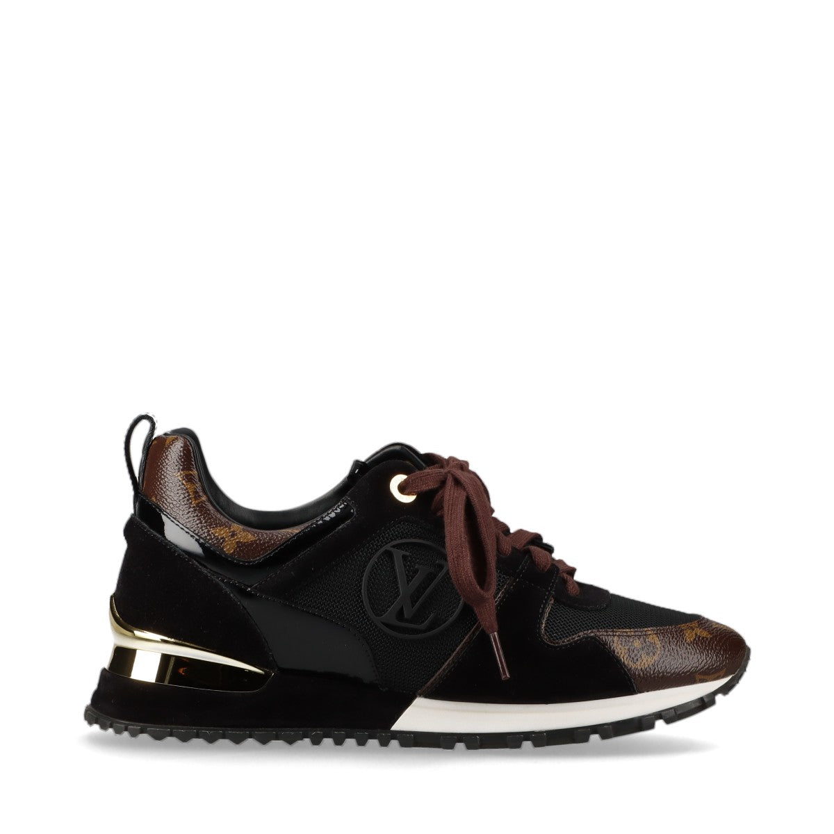 Louis Vuitton Runwayline 18 Years MeshLeather Trainers 37.5  BlackÃ—Brown CL0188 Monogram  Bag