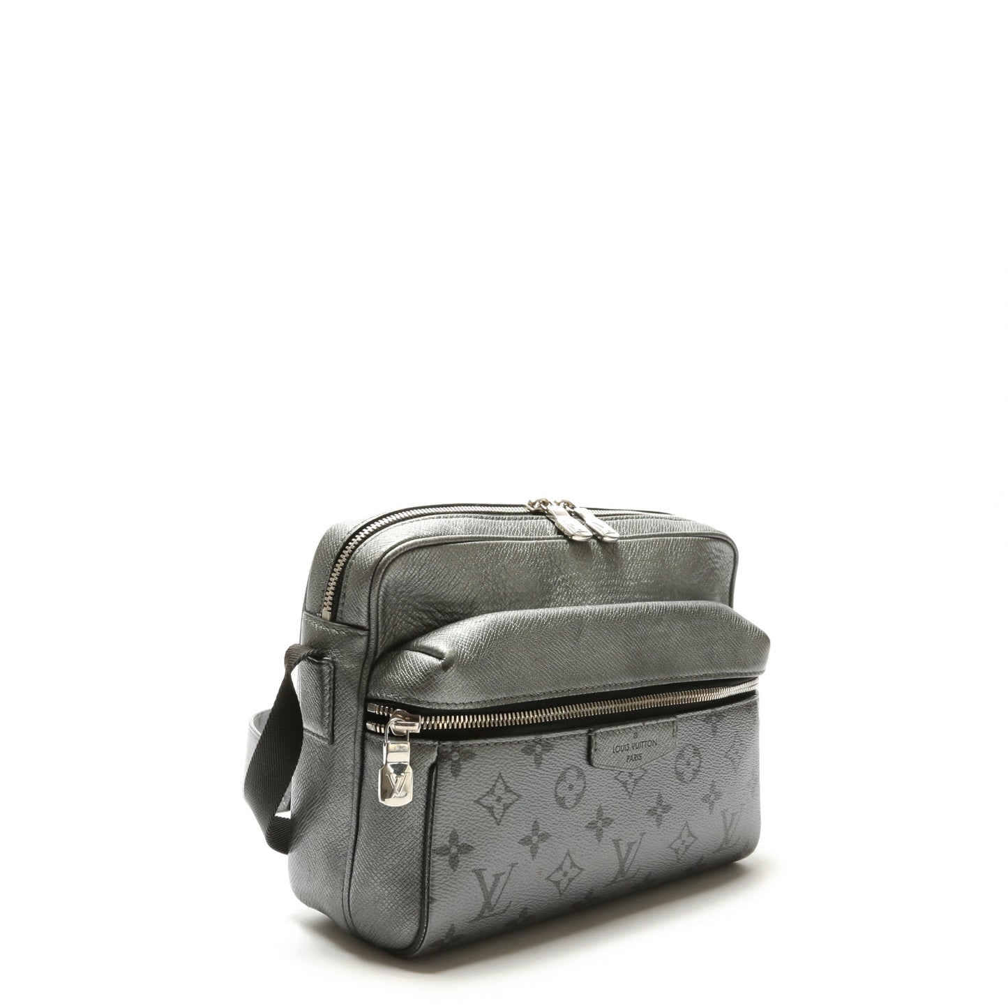 LOUIS VUITTON Outdoor Messenger Silver Taiga-OUTLET FINAL SALE