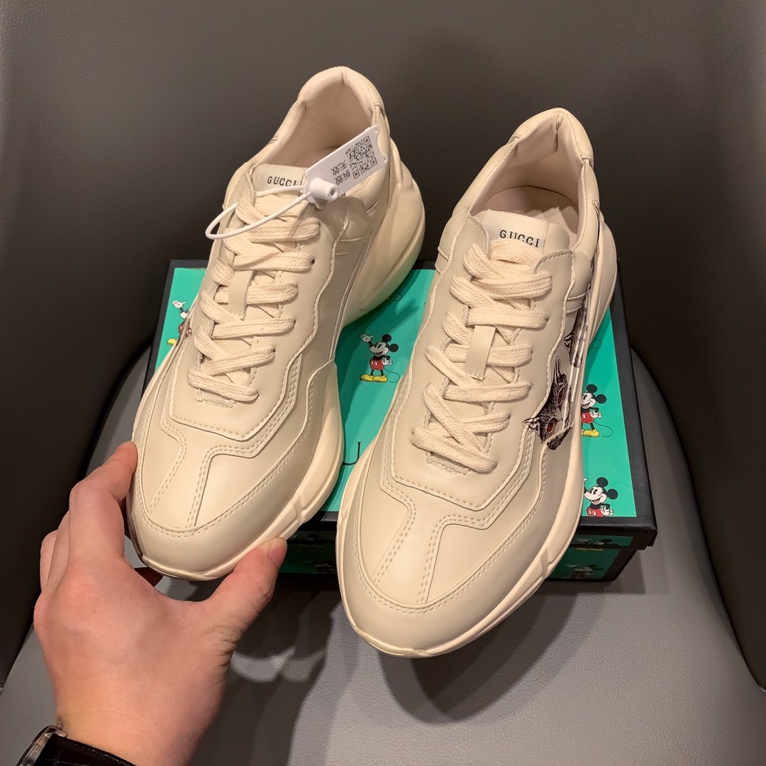 GLM-GCI  RHYTON VINTAGE TRAINER CAT  WHITE SNEAKER 142