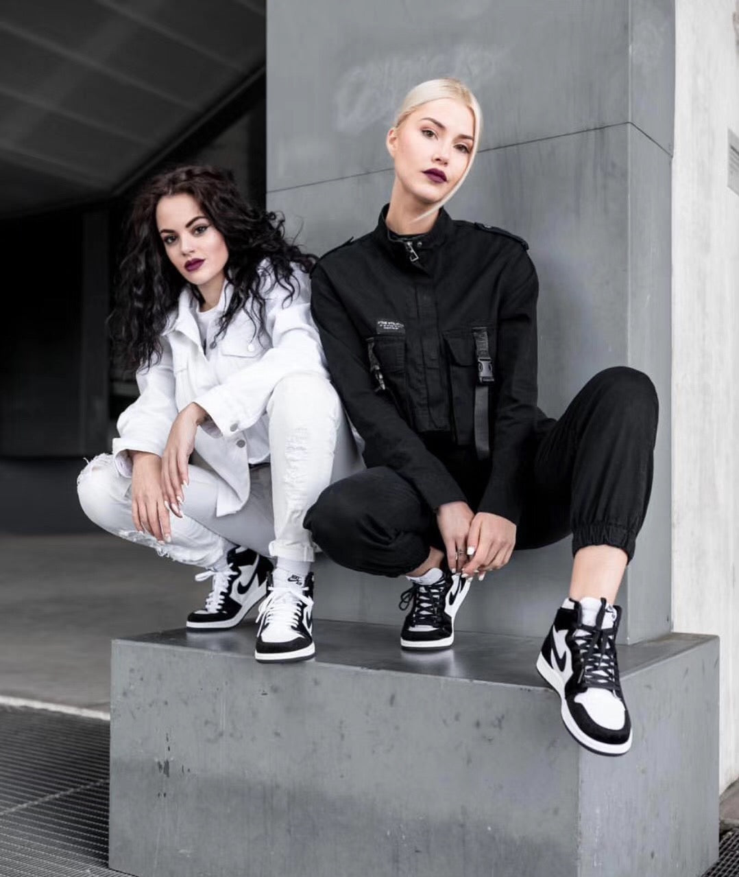 GLM - AJ1 horsehair black and white