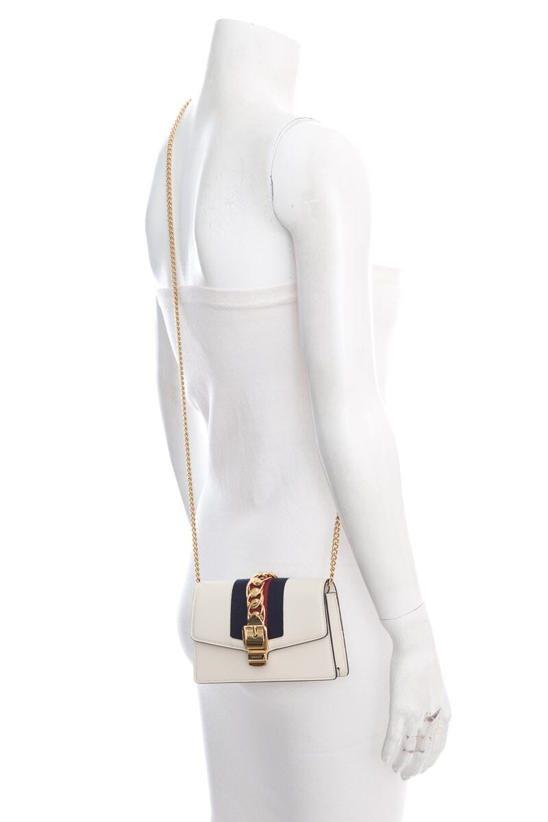 Gucci Cream Sylvie Super Mini Handbag