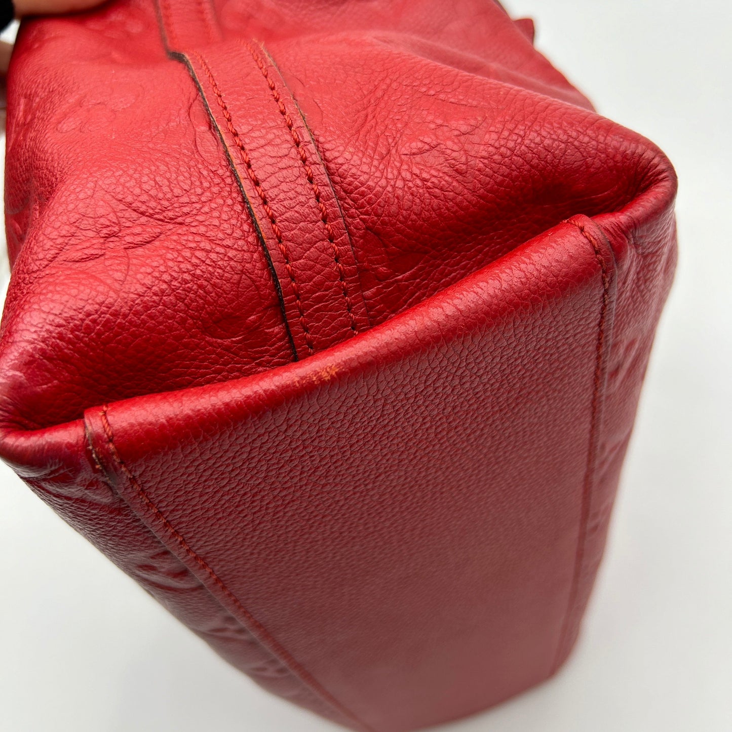 Louis Vuitton Monogram Empreinte Bastille PM Red Tote Bag
