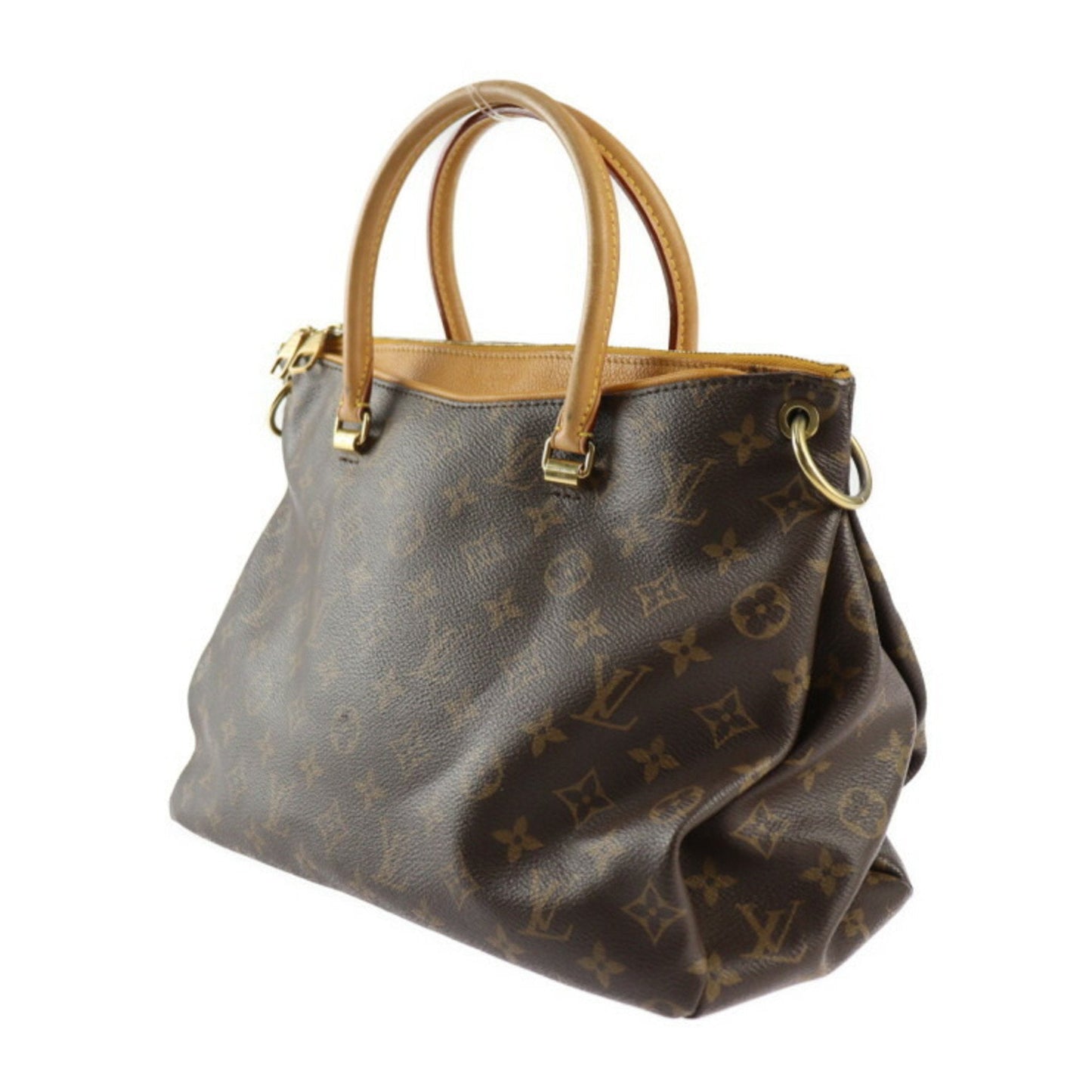 Versatile Monogram Leather Bag with Shoulder Strap