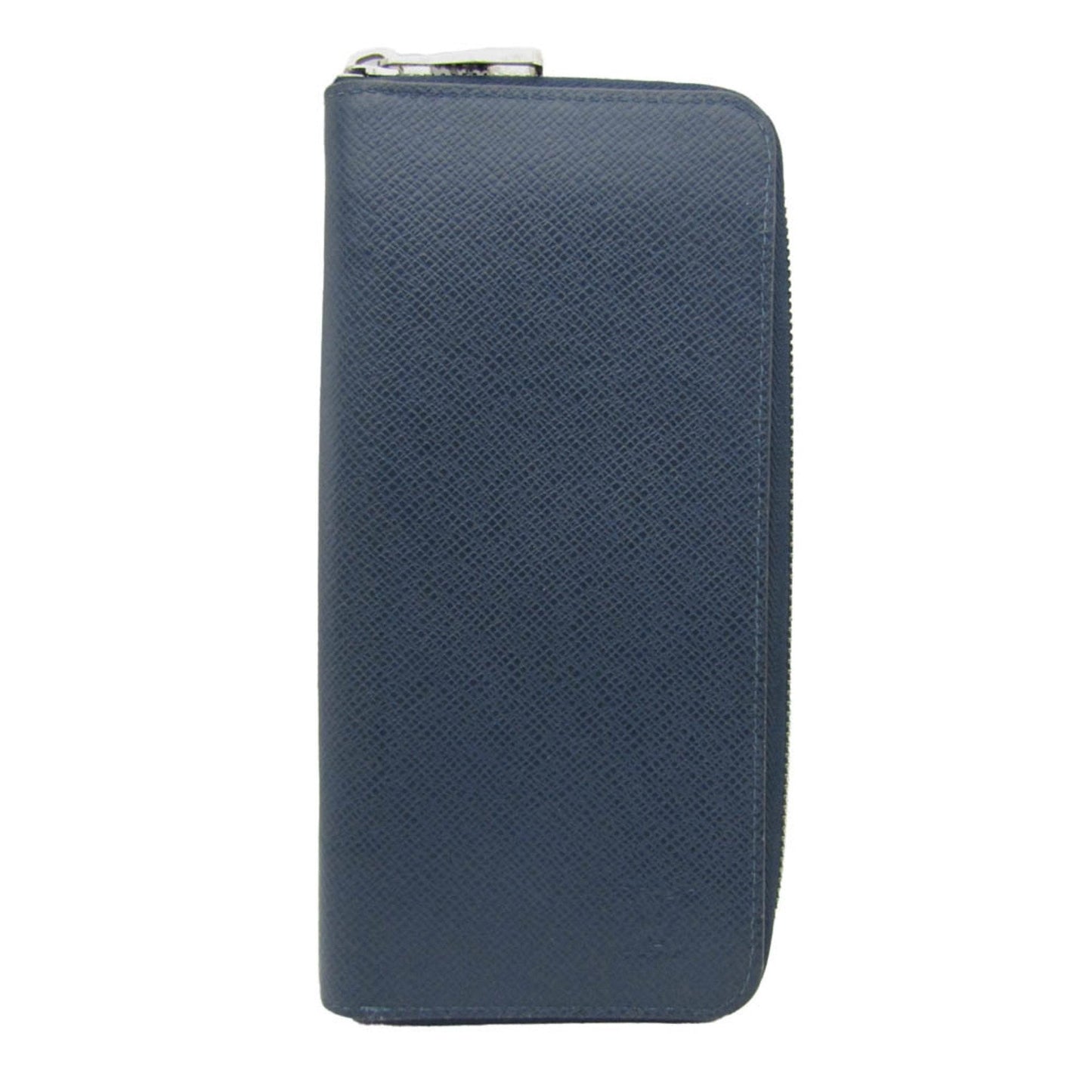 Sophisticated Navy Leather Zippy Wallet