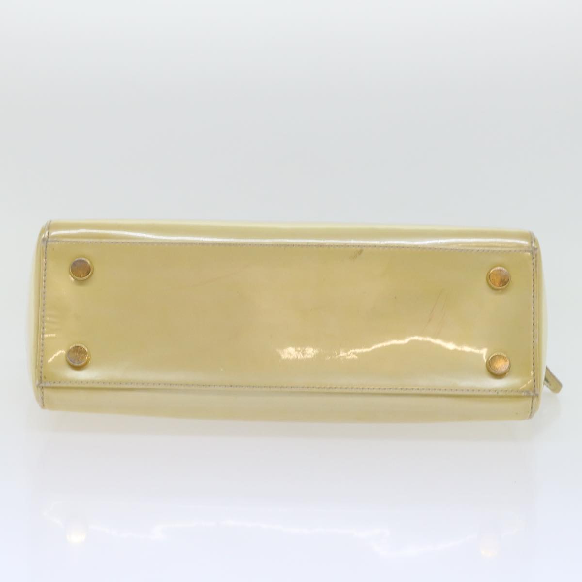Sophisticated Beige Patent Leather Handbag