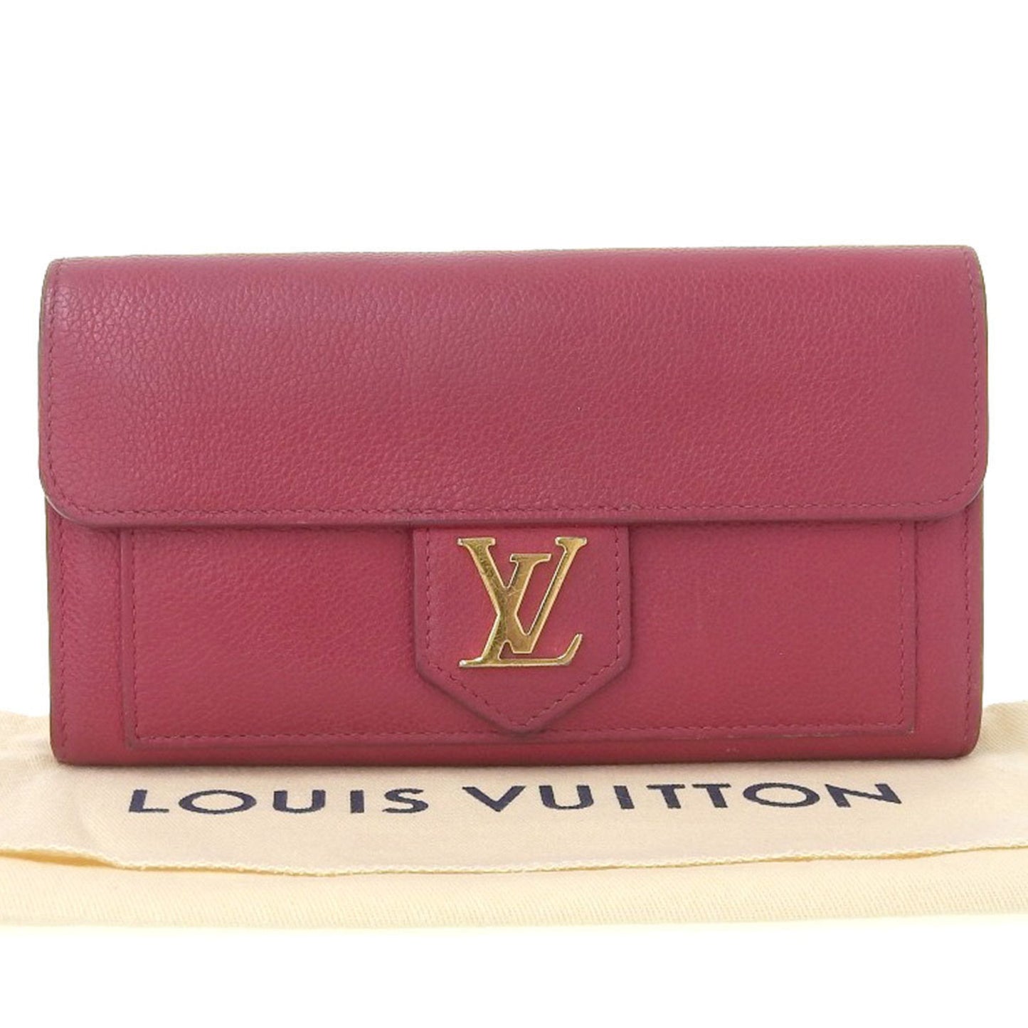 Lockme Red Leather Wallet by Louis Vuitton