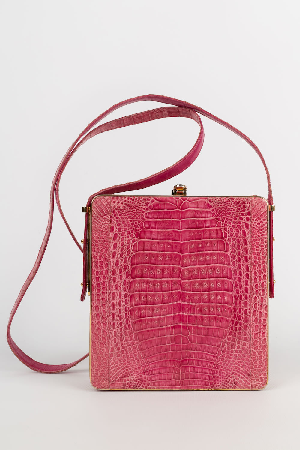 Sac en crocodile rose