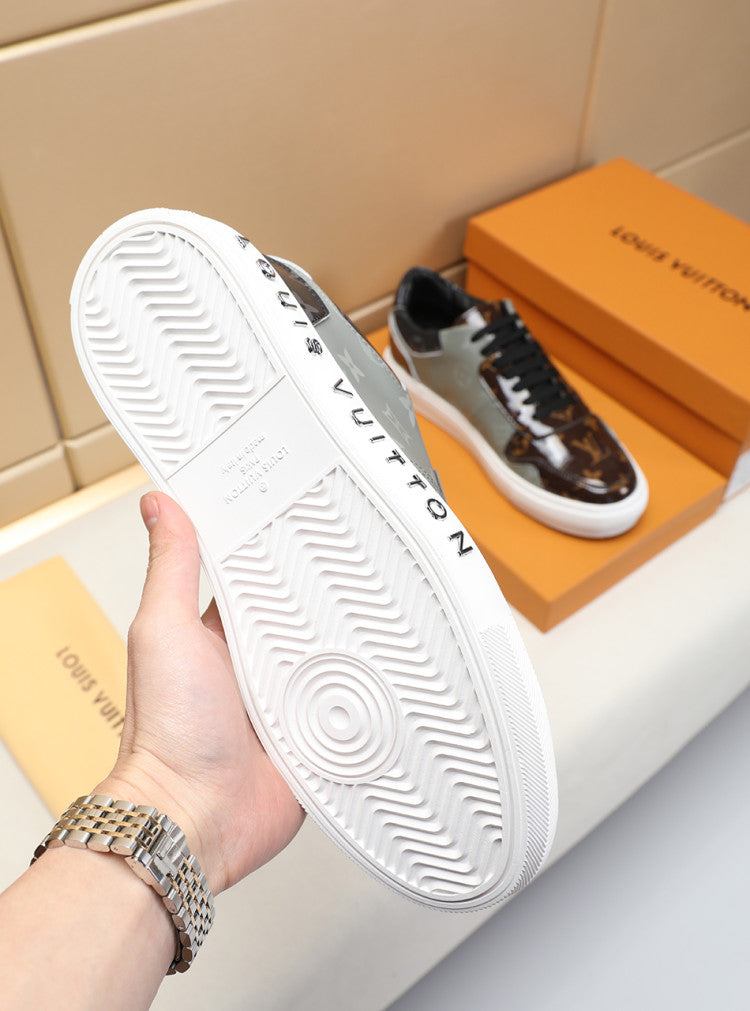 GLM - LUV GLMnogram Denim Brown And Gray Sneaker