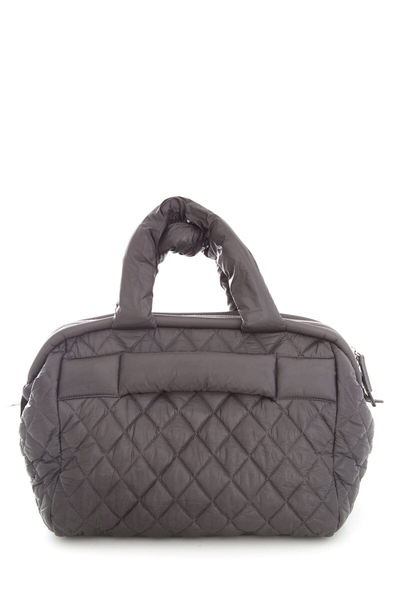 Chanel 2009 Winter Collection Grey Coco Cocoon Bowler Handbag