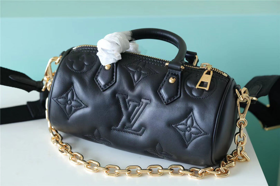 LV Papillon GLAMI Bag Classic Monogram For Women 20cm Black LV M59800