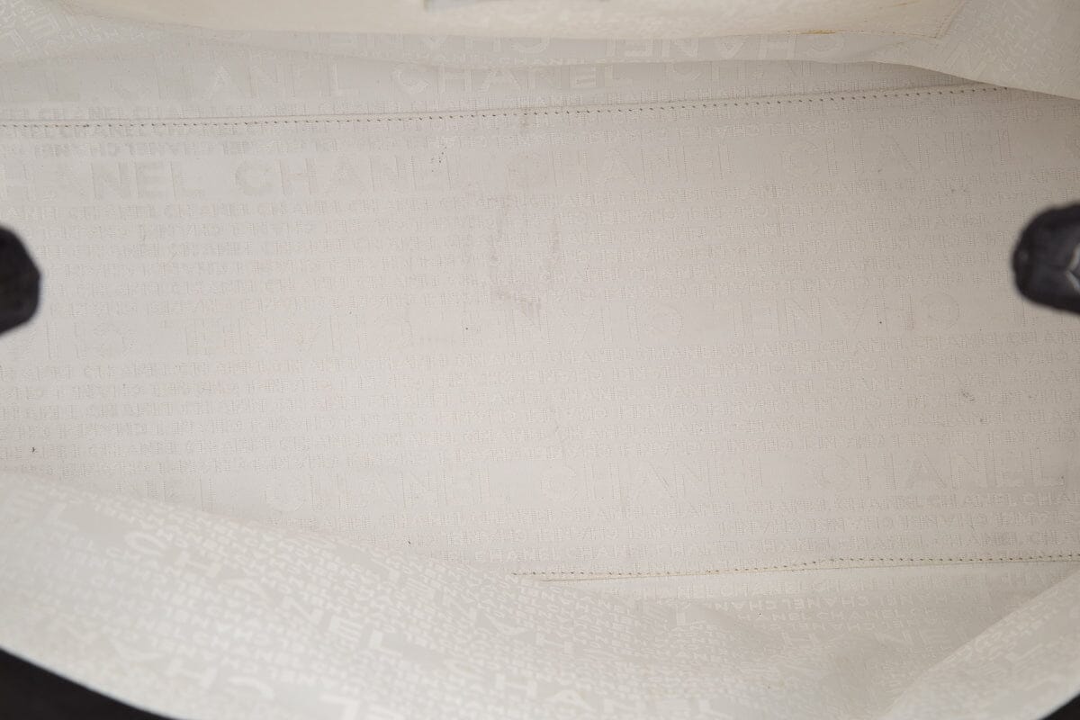 Chanel CC Canvas Black Quilt Large Tote