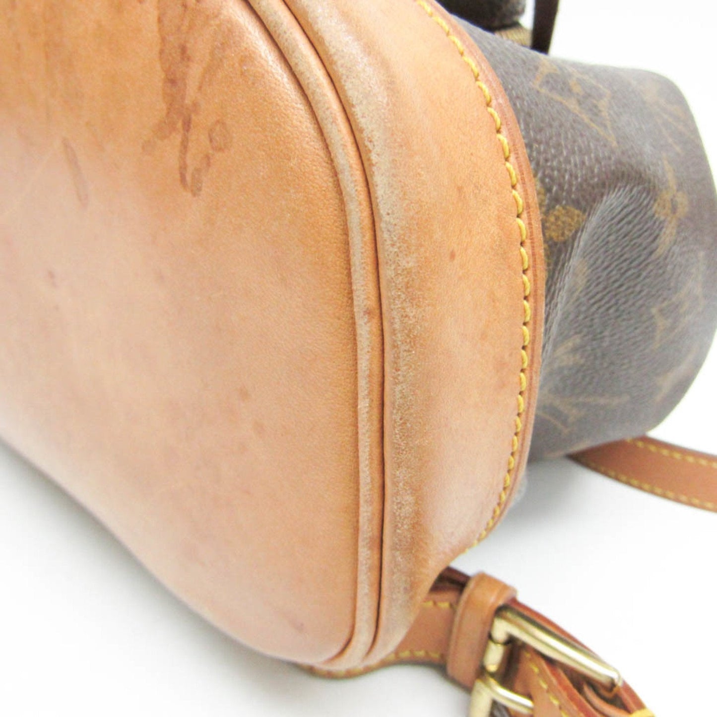 Chic Monogram Canvas Backpack with Natural Leather Accents