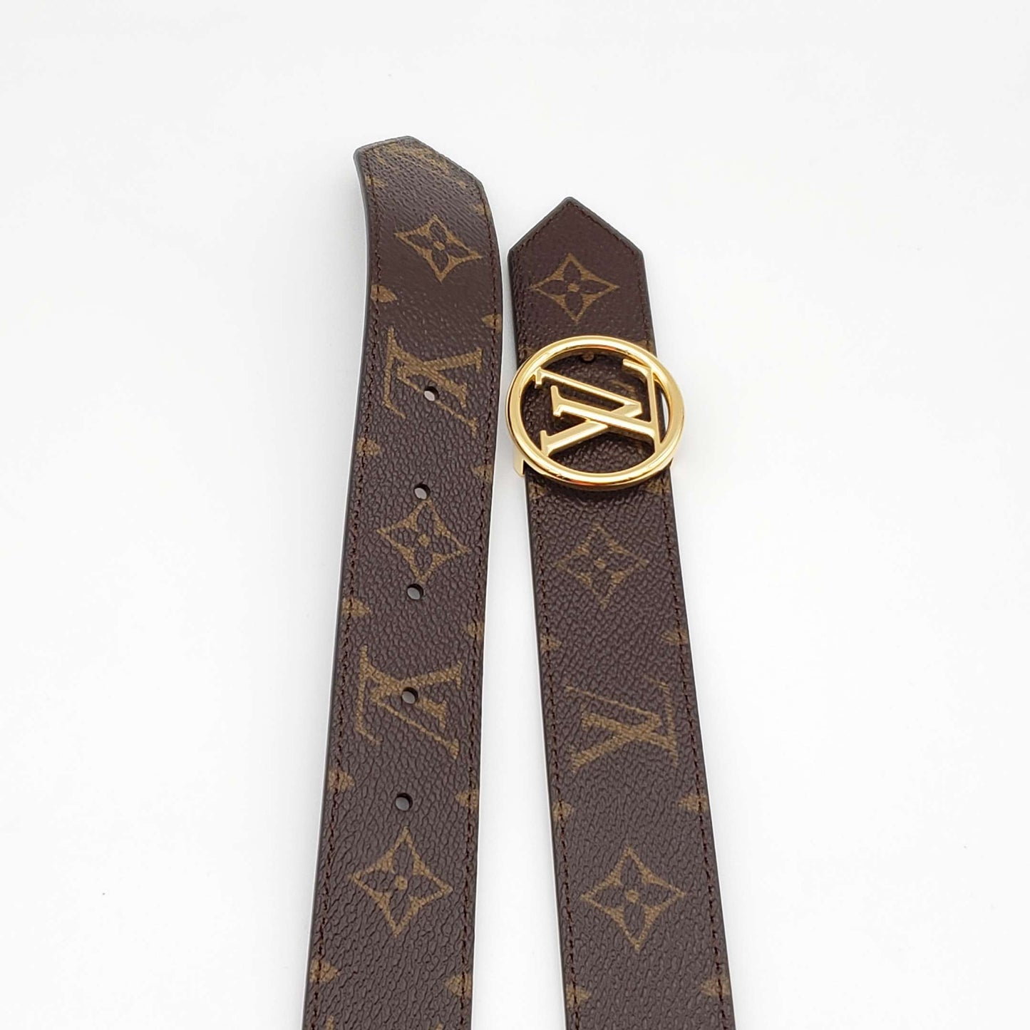 Louis Vuitton Circle Reversible Canvas and Leather Belth 85