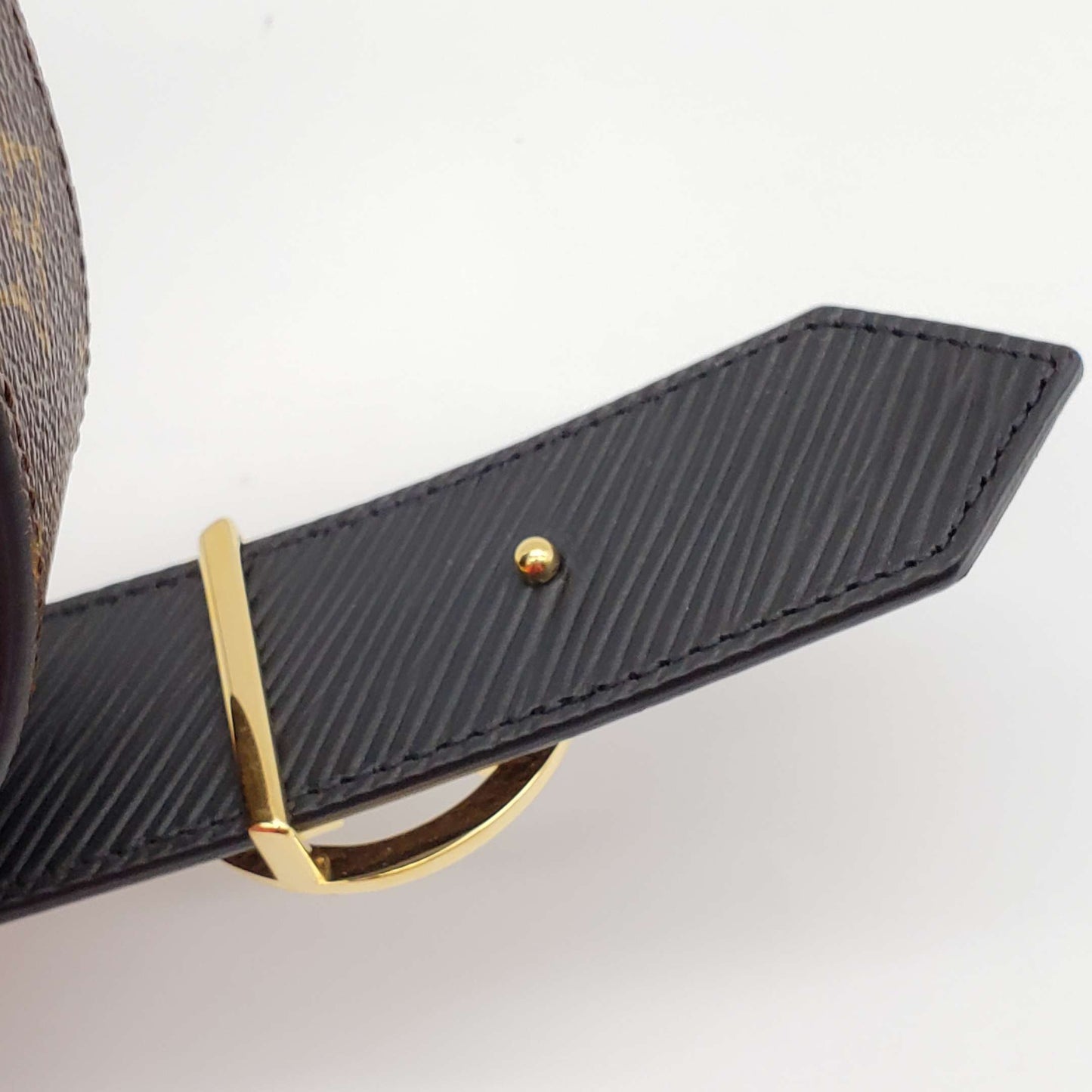 Louis Vuitton Circle Reversible Canvas and Leather Belt 85