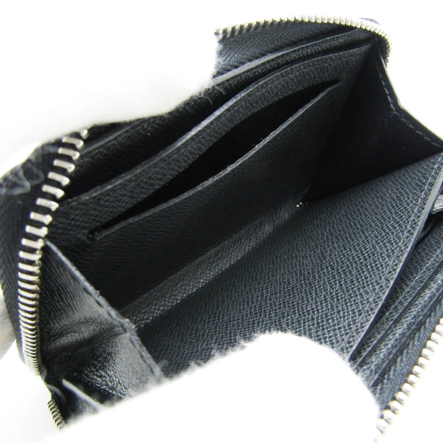 Leather Coin Purse with Zipper Closure and Card Slots