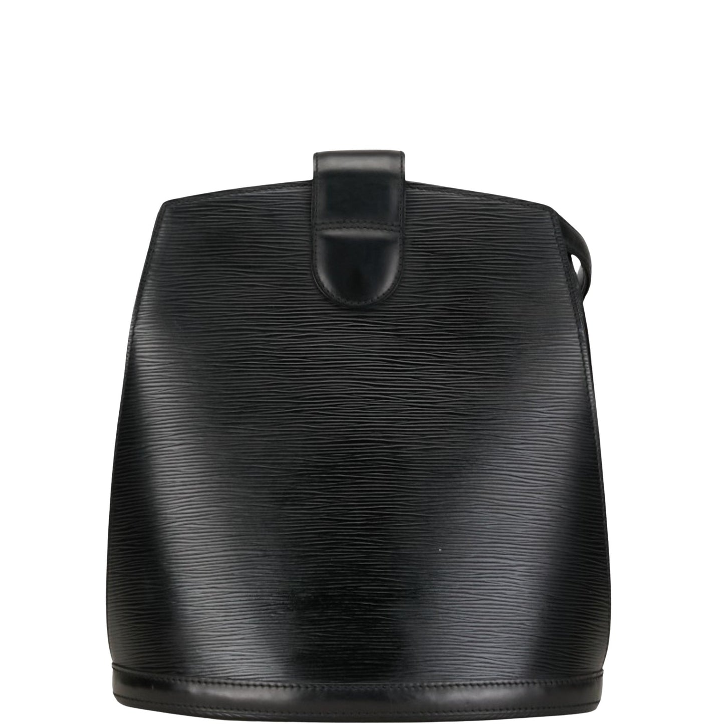 Black Leather Shoulder Bag with Clean Lines and Iconic Design