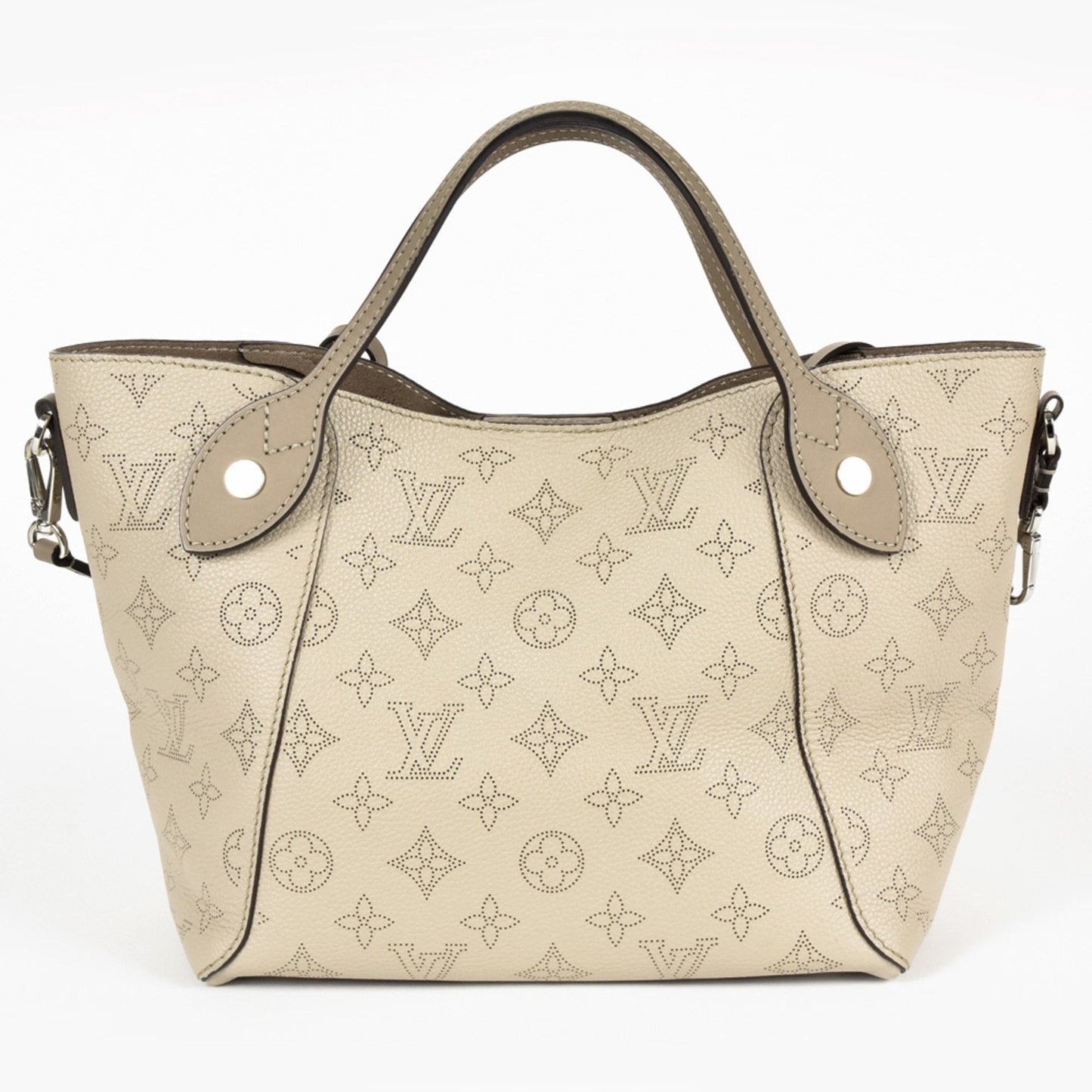 Chic and Practical Beige Leather Shoulder Bag with Detachable Strap