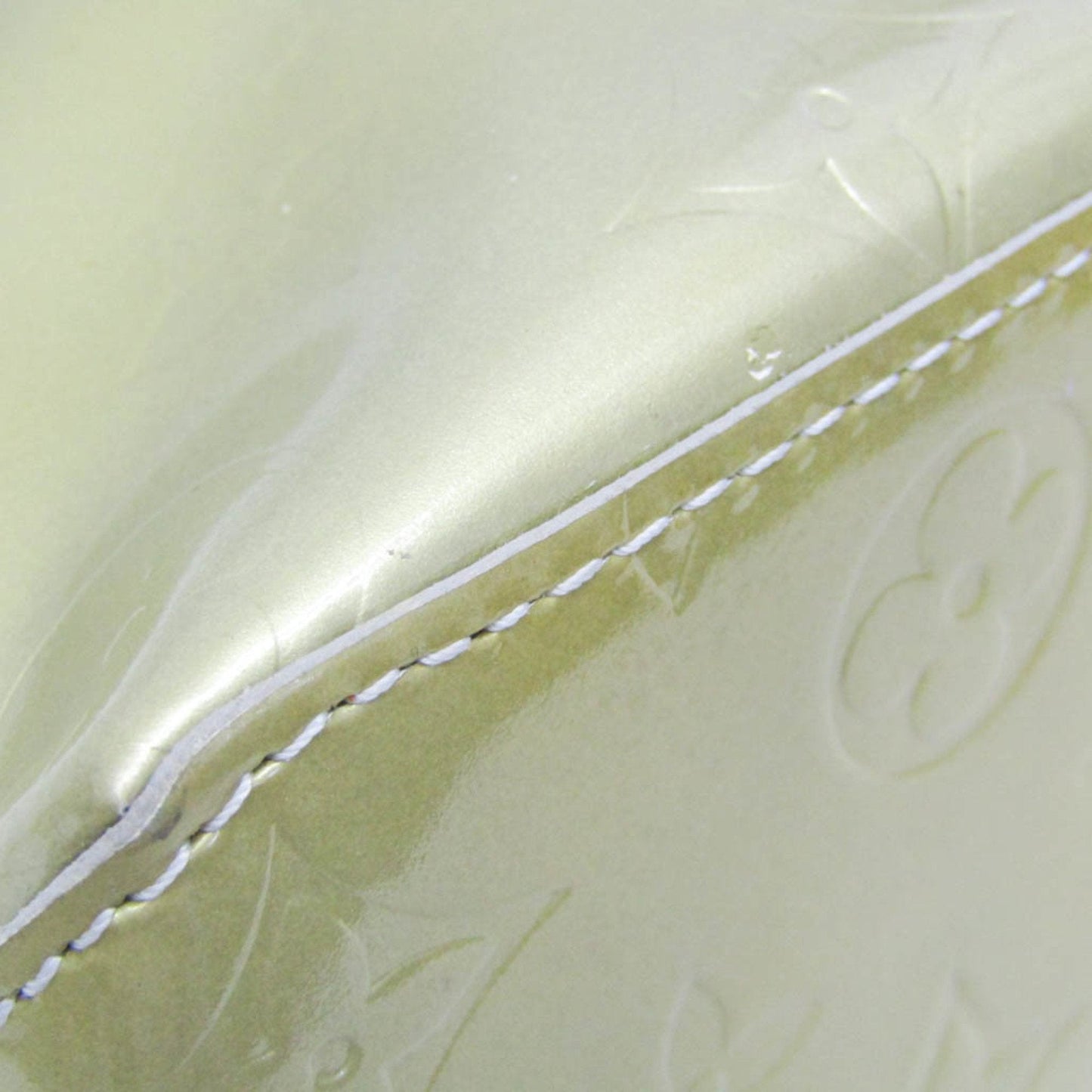 Green Patent Leather Tote Bag with Monogram Vernis Material