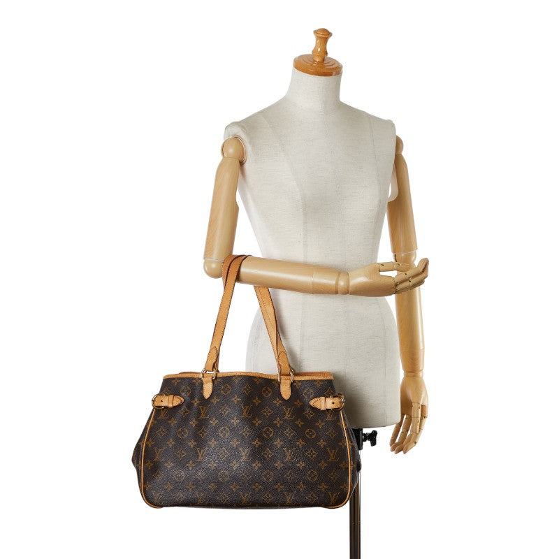 Louis Vuitton Monogram Battalion Horizontal Tote Handbag M51154 Brown PVC Leather  Louis Vuitton