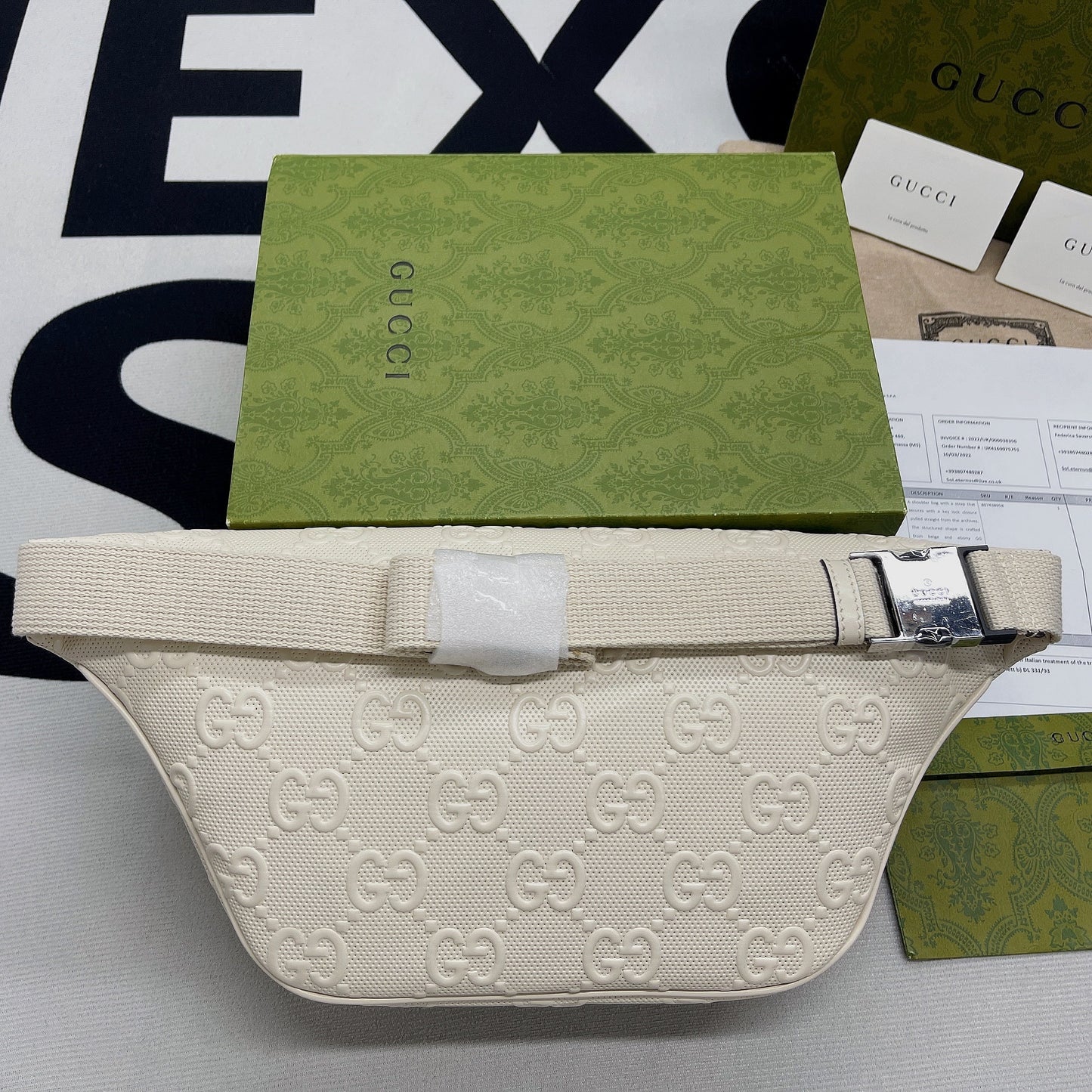 Glami Embossed Belt Bag White Glami Embossed For MenÃ‚Â  11in/28cm Glami