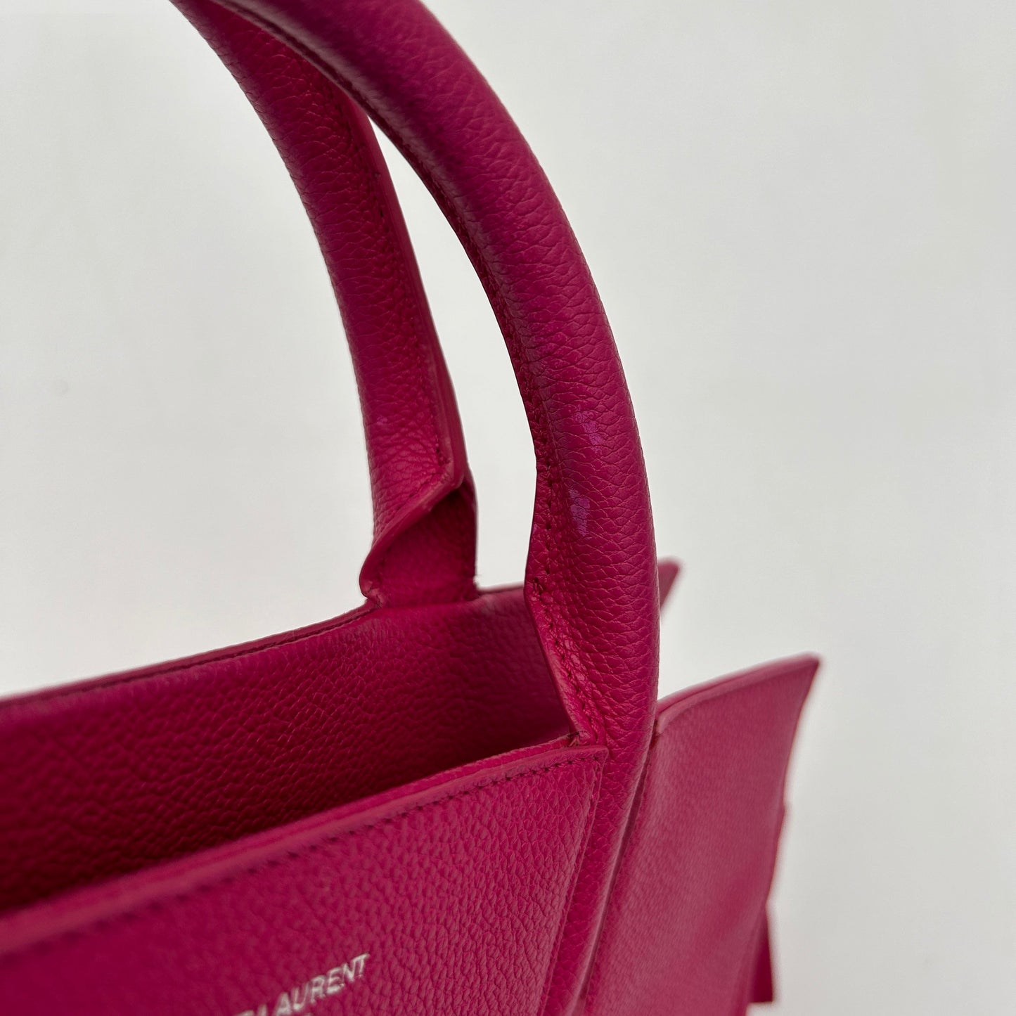 Saint Laurent Cabas Rive Gauche Pink Leather Tote Medium
