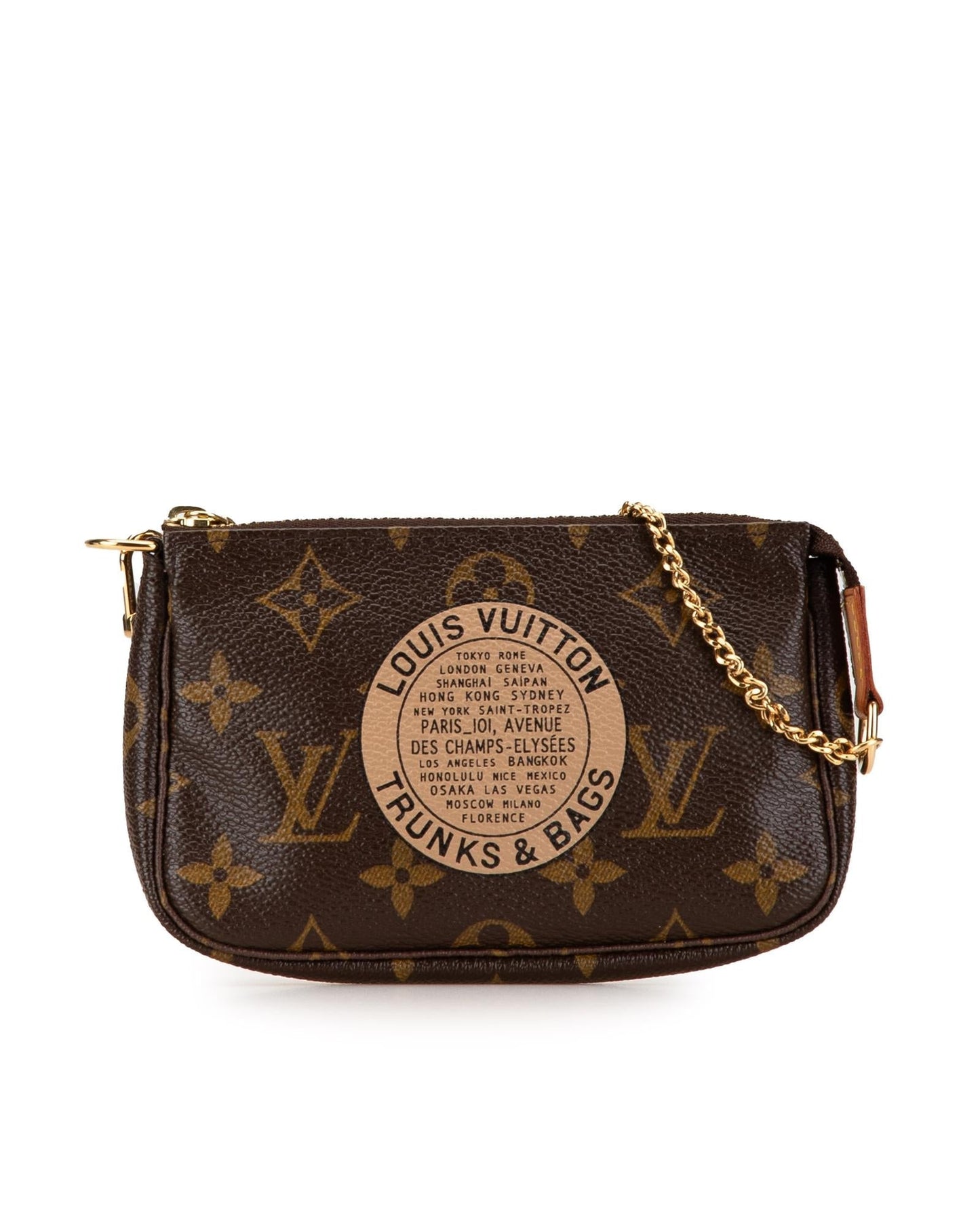 Monogram Canvas Mini Pochette with Gold-Tone Chain Strap