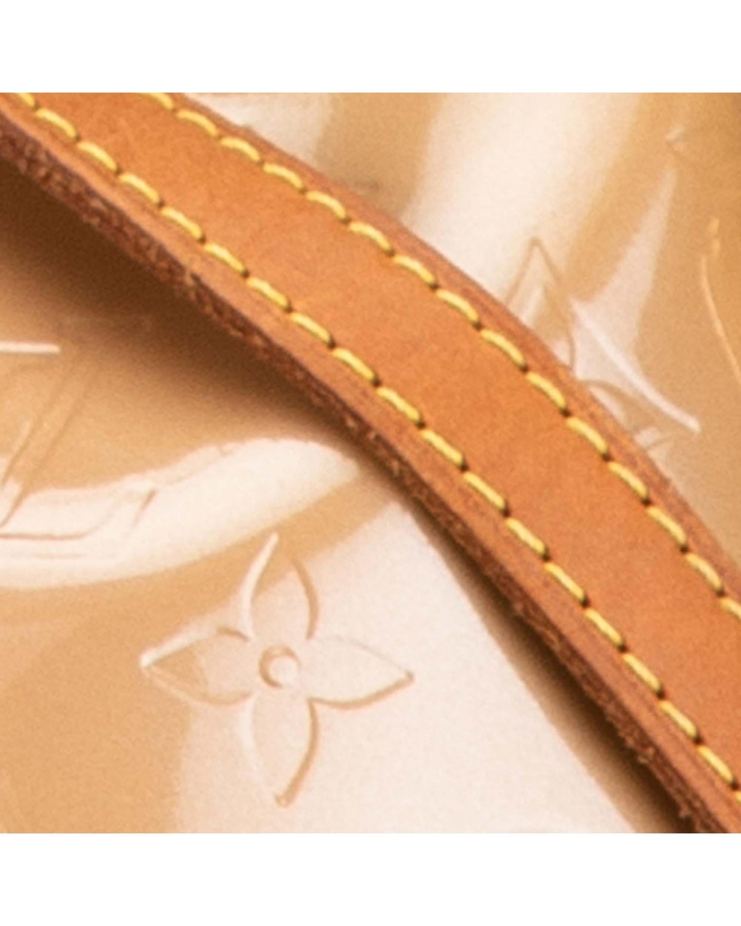 Monogram Vernis Leather Crossbody Bag with Adjustable Strap and Slip Pockets