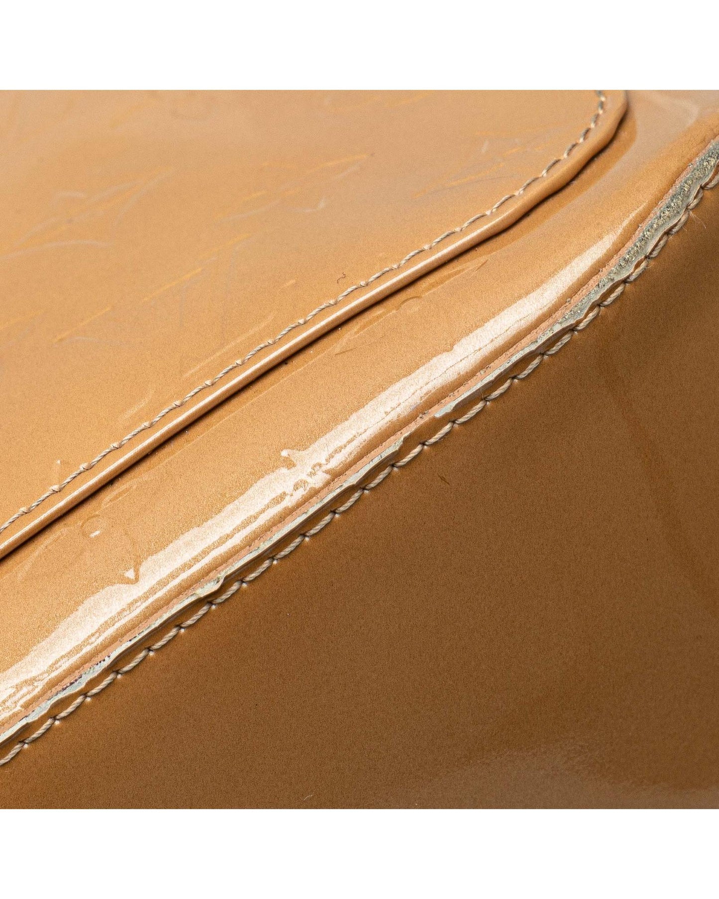 Monogram Vernis Leather Crossbody Bag with Adjustable Strap and Slip Pockets