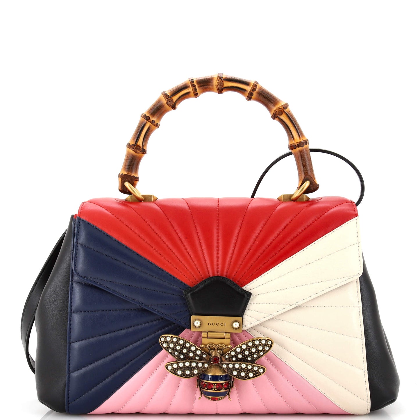 Queen Margaret Top Handle Bag Multicolor Quilted Leather Medium
