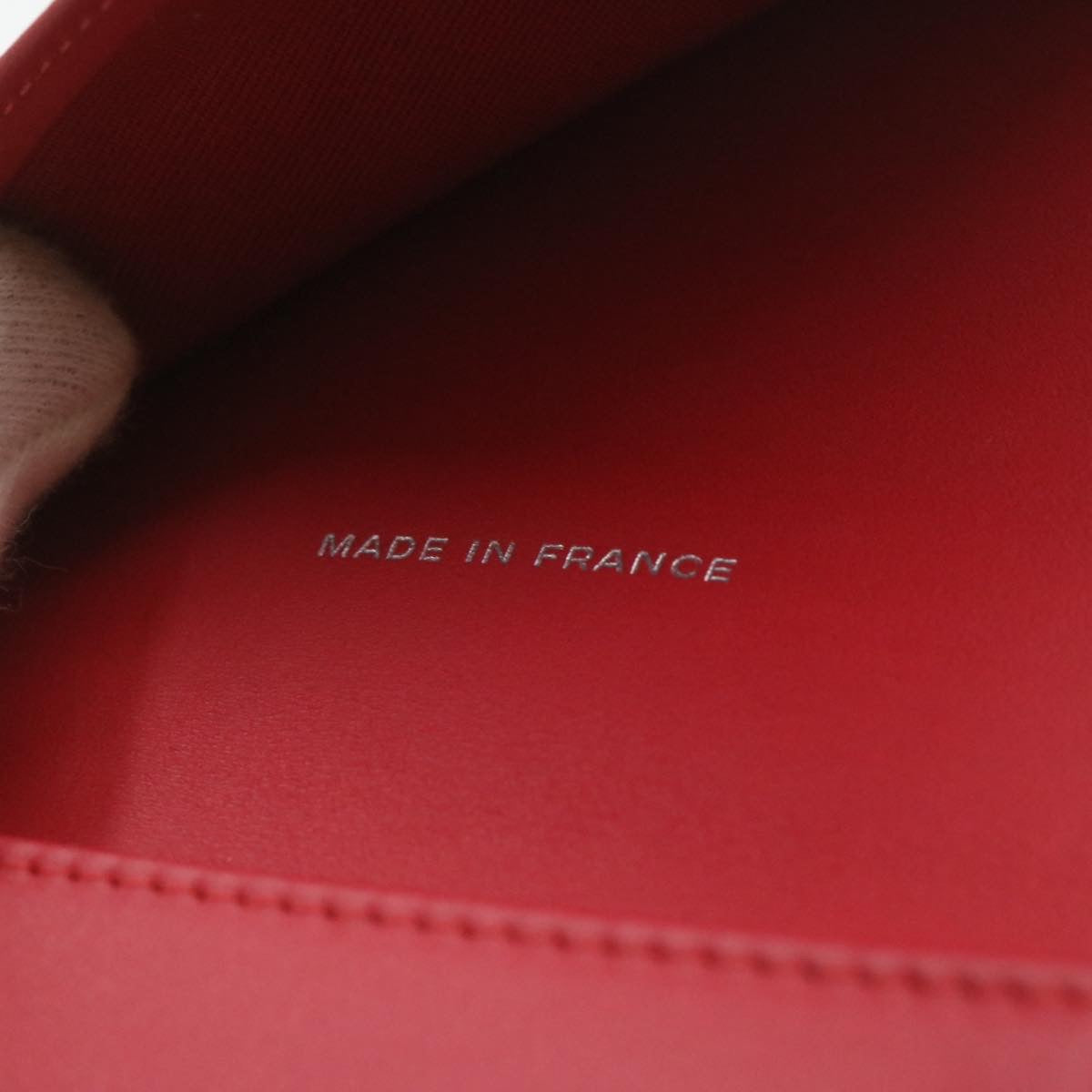CHANEL Caviar Skin Matelasse Wallet Pink Red CC 18734A