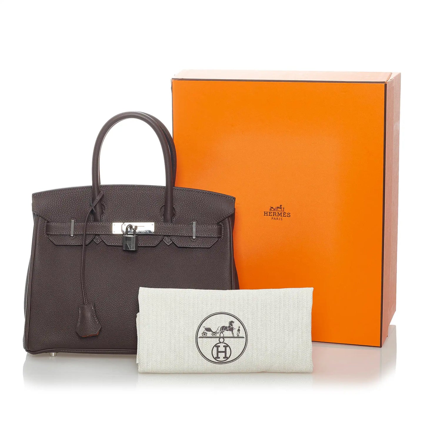 HermÃƒÆ’Ã‚Â¨s Birkin 30 Brown Togo Palladium