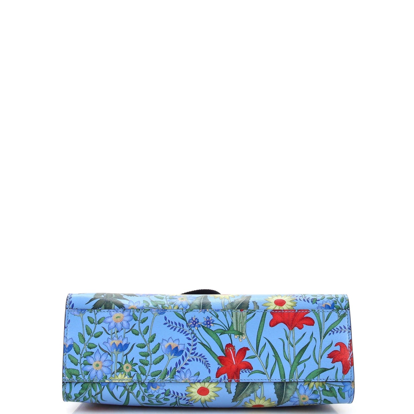 Nymphaea Top Handle Bag Floral Printed Leather Small